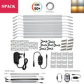 C-Series 8 Pack (8*3W) Dimmable CRI 90 Ultra Thin 12inch Linkable Linear LED Under Cabinet Lights with Dimmer & Power Adapter