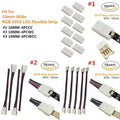 10pcs/Pack New LED Strip Connector Solderless Snap Down 4 Pin Strip to Strip Gapless Jumper for 10mm Wide 5050 RGB Color Flex LED Strips