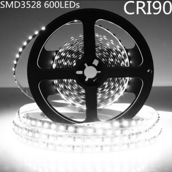 High CRI 90 LED light strips 5Meter (16.4ft) SMD3528-600 120 LEDs 600lm/Mtr Flexible LED Strips
