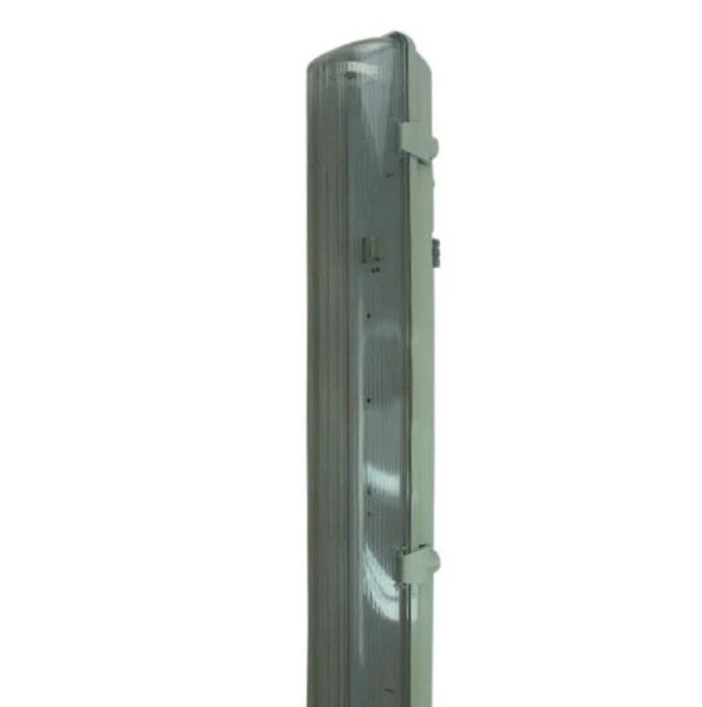 Stripe Clear Cover T8 LED Tube Lights with Striped Clear Tri-proof T8 Tube Fixture for Single Tube