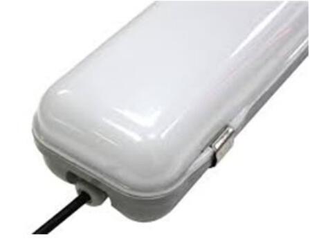 Milky White Cover T8 LED Tube Lights with Striped Clear Tri-proof T8 Tube Fixture for Double Tube