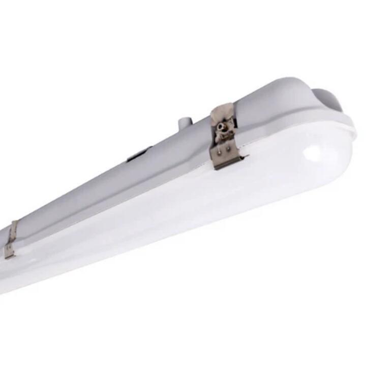 Milky White Cover T8 LED Tube Lights with Striped Clear Tri-proof T8 Tube Fixture for Single Tube
