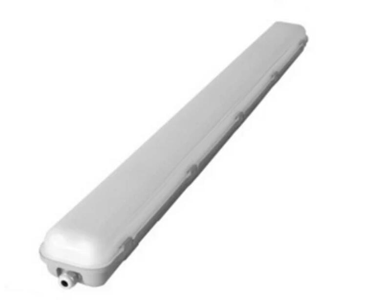 Milky White Cover T8 LED Tube Lights with Striped Clear Tri-proof T8 Tube Fixture for Single Tube
