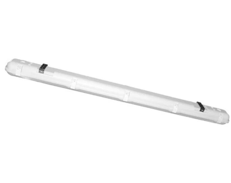 Milky White Cover T8 LED Tube Lights with Striped Clear Tri-proof T8 Tube Fixture for Single Tube