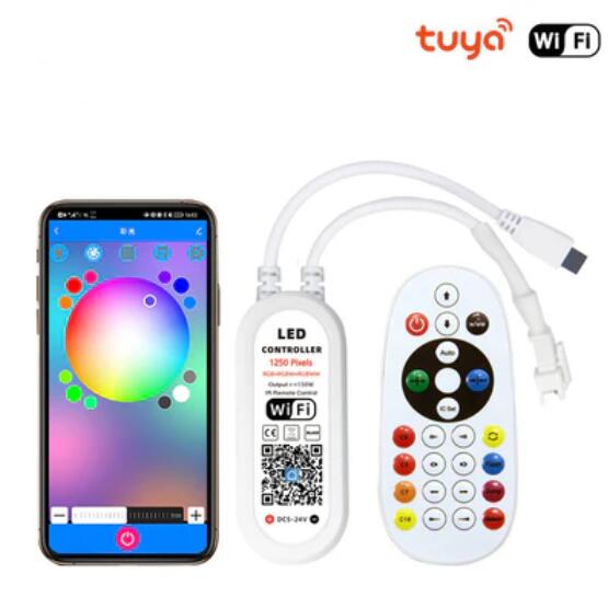 RGB, RGBW, RGBWW SPI LED Controller WiFi Music Controller for Addressale LED Strips and Panels Support WS2811 WS2815 WS2801 SK6812 WS2813 SK9822 APA102C etc iOS/Android App Control