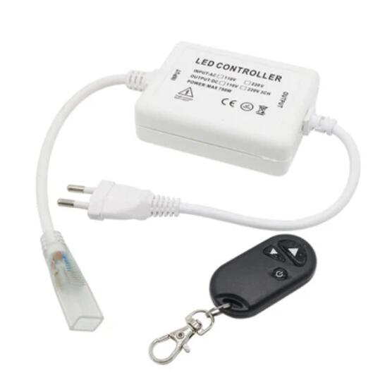 110V/220V AC LED Dimmer for AC 110V/220V LED Strip Lights， RF Wireless Dimmer Switch