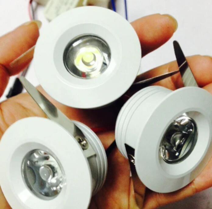 1x3W LED Downlight - Diameter 40mm - 30 Degree Mini Recessed LED Light Small Ceiling Downlight Cabinet LED Light with LED Driver
