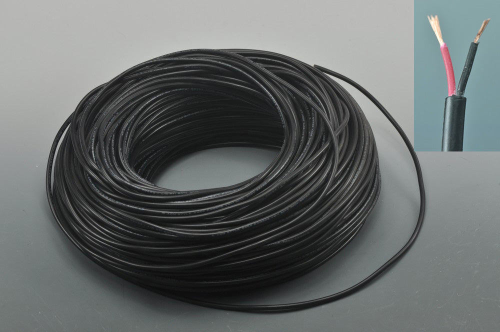 Black Jacketed LED Extension Cable Wire Cord 2Pin Line Free Cutting 1M - 100M (3.28foot - 328foot) 22AWG for led strips single color 3528  5050 Strip Lighting