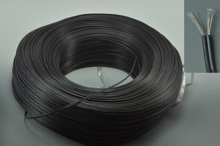 Black TWO 2Pin  LED Extension  Tinned Copper Wire Cable Wire Cord Free Cutting 1M - 100M (3.28foot - 328foot) 20AWG for led strips single color 3528 5050 Strip Light