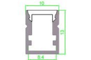 LED Channel Super Slim LED Profile(WxH):8.4 mm x 10 mm 1 meter (39.4inch) LED Strip Channel