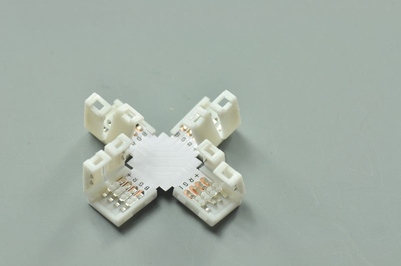 LED RGB  Strip "L"  Type 90 Degree Turn  "+" 360 Degree  10mm for 5050 3528 RGB Strip light Connect