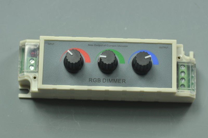 RGB LED Controller Three Color Control 12V  3 Amps Manual RGB Controller For 5050 3528 RGB Strip