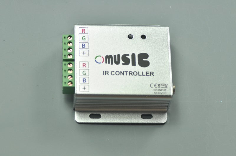 Music Led Controller 24 Keys IR Remote RGB Controller Music Sound LED Strip /LED Bulb Sensitive Control  Aluminum 72 W