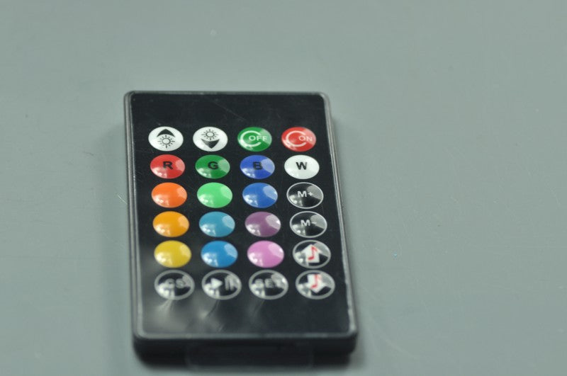 Music RGB Led Controller 24 Keys IR Remote Control LED Strip /LED Bulb Souch Sensitive  Black Aluminum 144 W