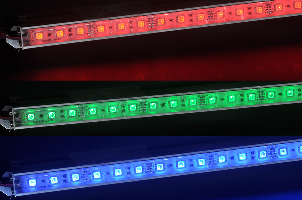 1meter 39.3inch 12V Superbright Waterproof  5050 RGB Color Changing LED Rigid Strip Bar