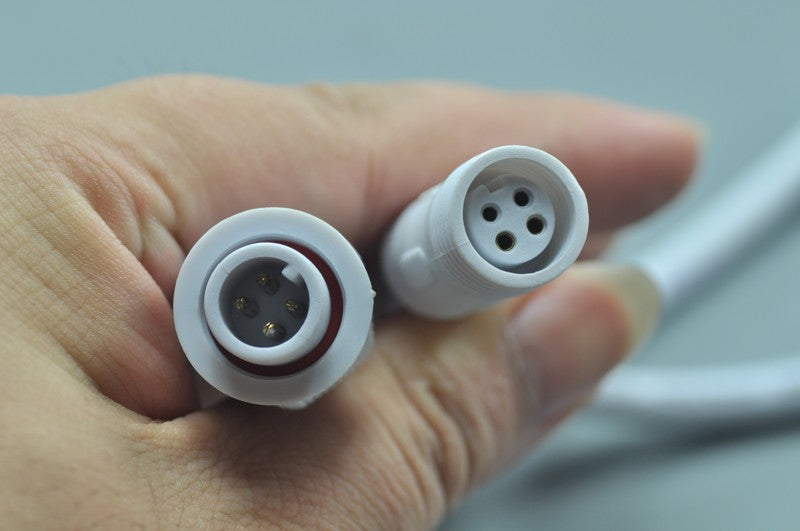 4 Pin Push in Male Female Waterproof Plug Connector Cable