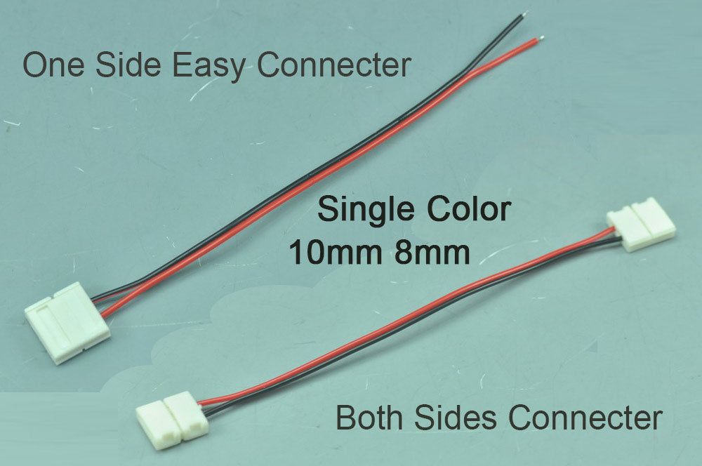 Single Color Strip Light Connecter with Double Easy Clip Single optional Easy Connecter For 5050 3528 5630 10mm  8mm optional led strip light