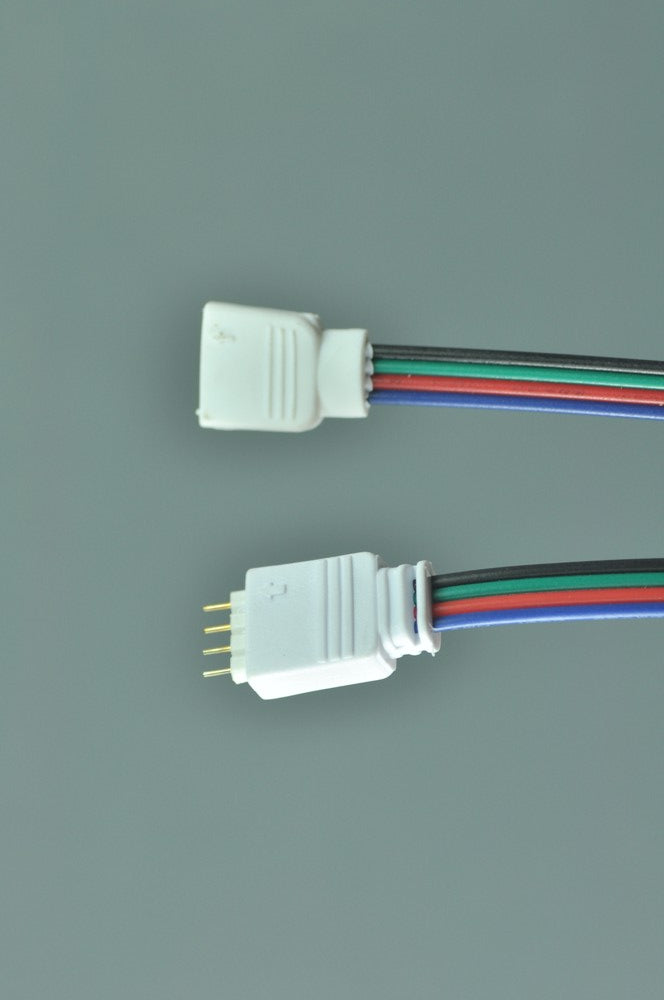 4 Pin  Connector  For RGB led light Strip Solderless connector For 5050 3528 10mm RGB Strip lighting Easy Connect 6.5 Inch