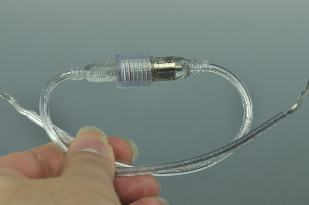 Wholesale LED Strip Waterproof DC Connector Female and Male 5.5mm x 2.1mm(2.5mm) For strip light power supply connect   Transparent