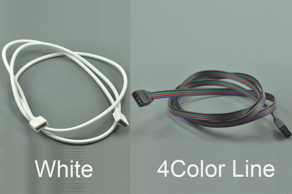 RGB Extension Cable Connect 4pins Female plug led strip lights multi color  5050 3528 Connector Line