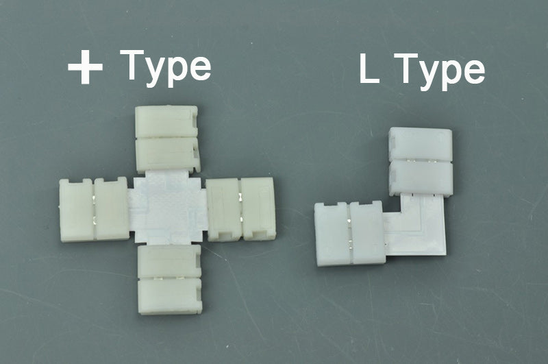LED Strip 90 Degree Turn  10mm 8mm 2Pin "L" type Connecter for 3528 5050 Single Color Strip light Connect