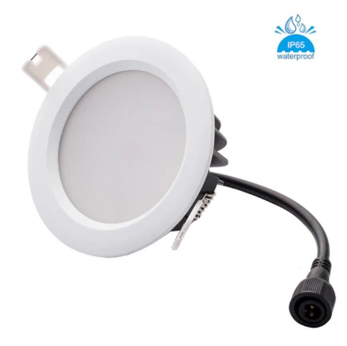 Waterproof IP65 CRI>80 Round LED Downlight Vapor Proof Fit for Shower, Sauna and Outdoor Lighting