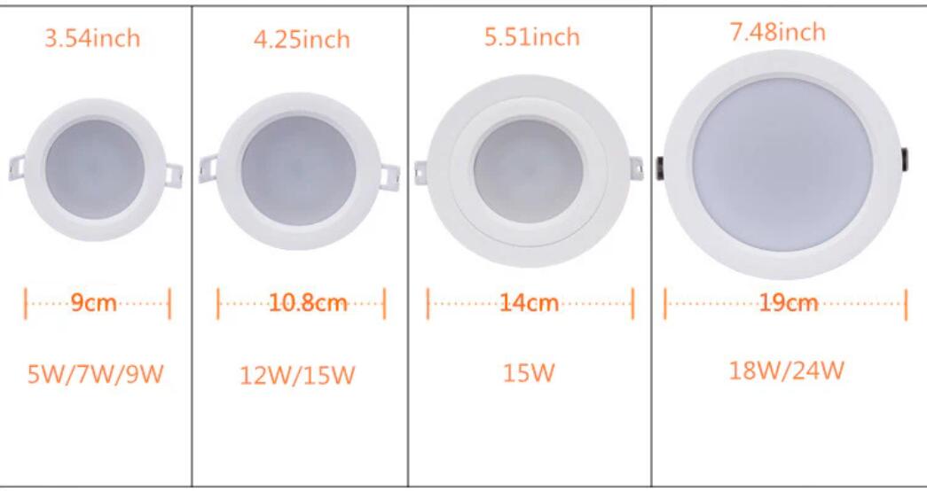 Waterproof IP65 CRI>80 Round LED Downlight Vapor Proof Fit for Shower, Sauna and Outdoor Lighting