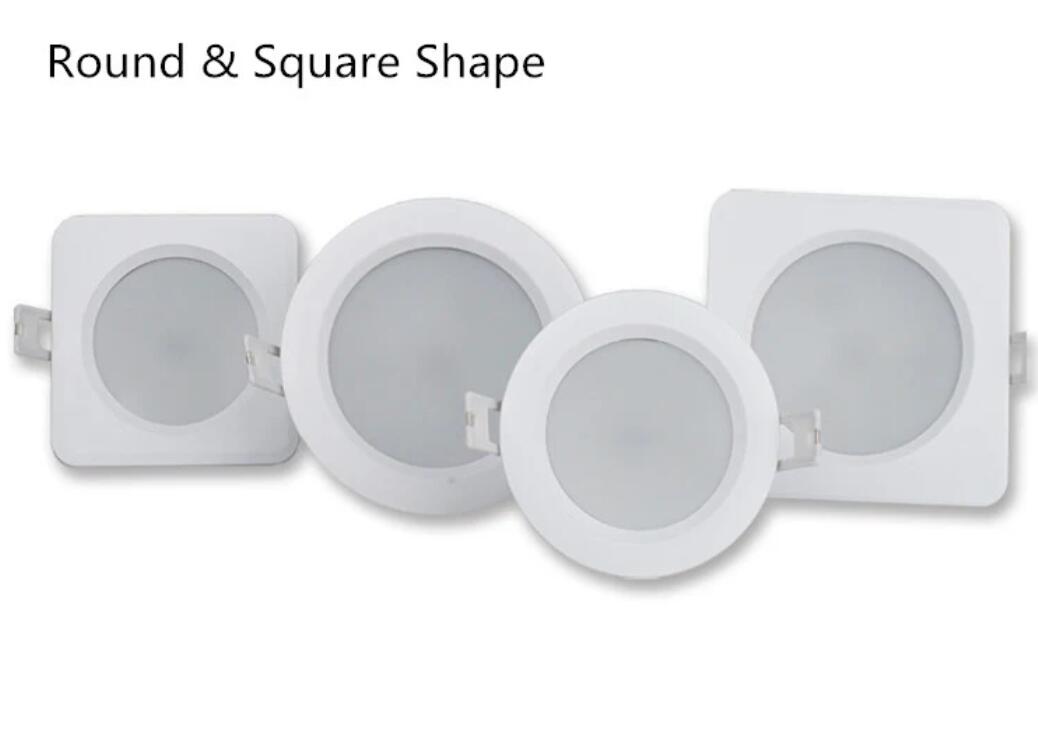 Waterproof IP65 CRI>80 Round LED Downlight Vapor Proof Fit for Shower, Sauna and Outdoor Lighting