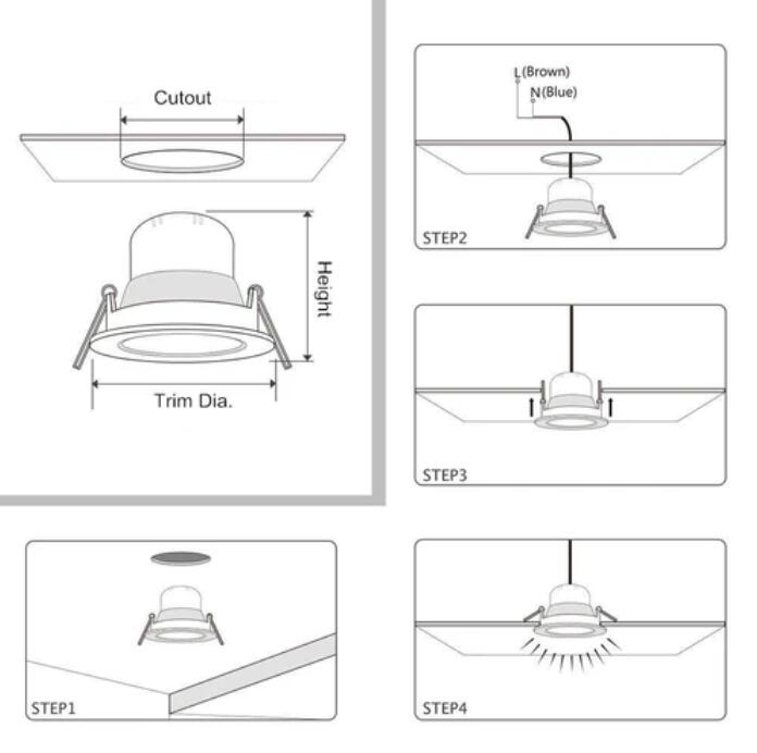 3W/5W/7W/9W Anti-glare, Antifog Dimmable LED Downlight CRI80 Deep Concave Ceiling Light-DFX Series
