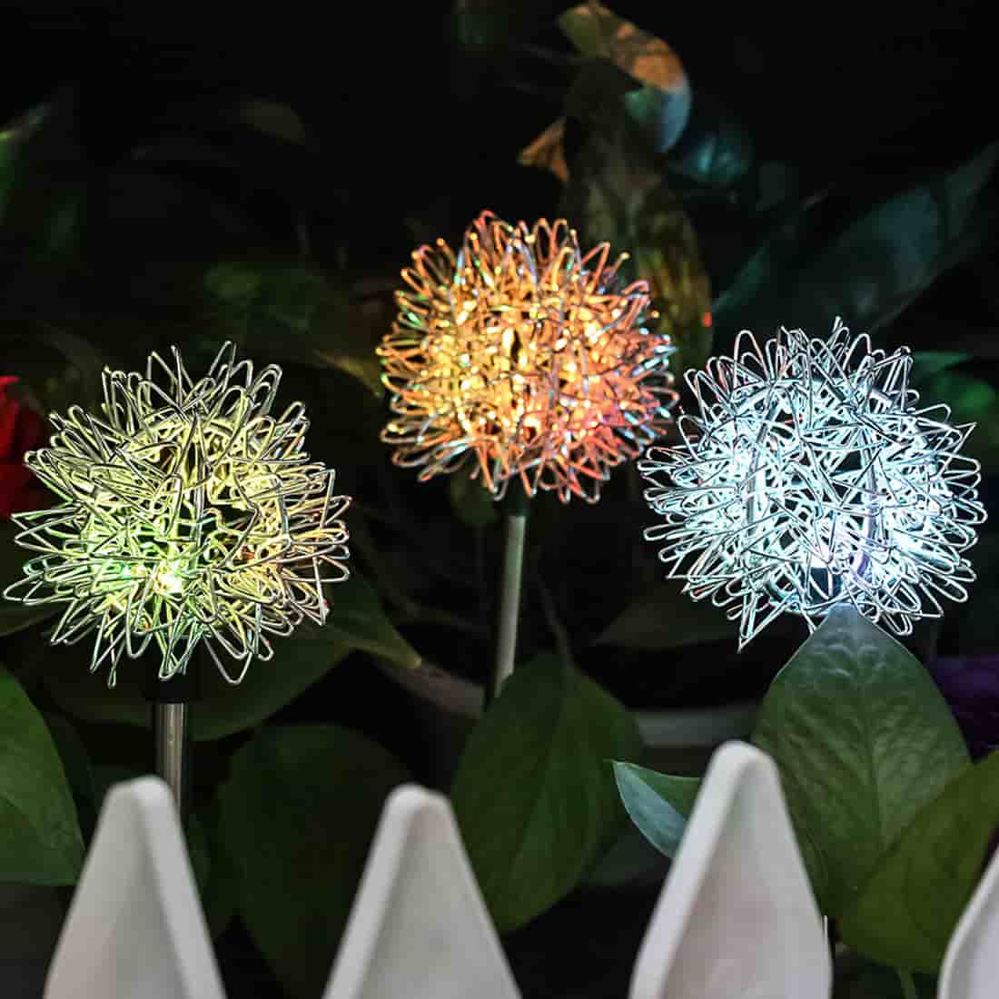 Dandelion Solar LED Garden Lights,2 Packs Outdoor Waterproof Decorative Lamp for Garden, Patio, Lawn, Party, Pathway Decoration