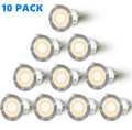 10 Pack Outdoor Recessed LED Deck Lights Kits IP67 Waterproof Inground LED Step Lights Kit for Garden, Yard, Steps， Bath Room and Kitchen