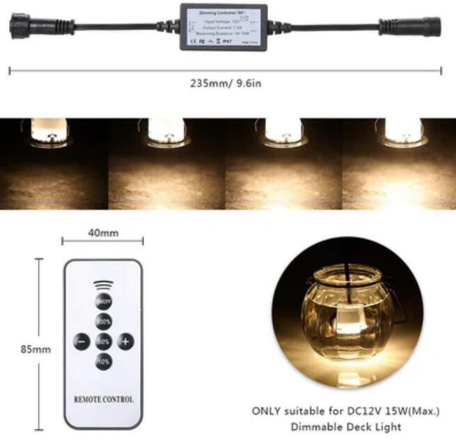 10 Pack Outdoor Recessed LED Deck Lights Kits IP67 Waterproof Inground LED Step Lights Kit for Garden, Yard, Steps， Bath Room and Kitchen
