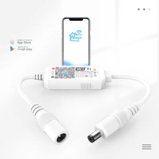 WiFi Connected and controllable Single Color LED Dimmer 5-24V DC Alexa Compatible