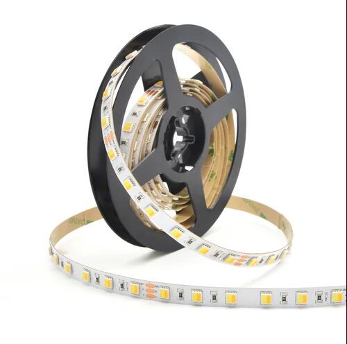 12V Dual White LED light Strip, 16.4FT/5Meter SMD5050-300 60 LEDs Per Meter 2 in 1 Color Temp-Adjustable Flexible LED Strip Light