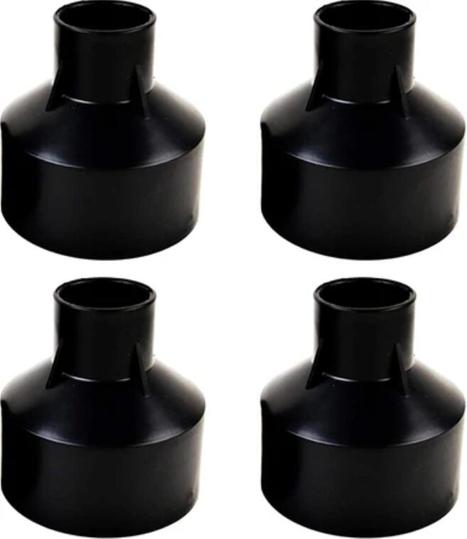 4pcs Pack Embedded Parts, Plastic Horn Shape, Black Built-in Fitting, Waterproof Outdoor/Indoor Pre-embedded Inserts, for LED Inground/Step Stair/Underwater Swimming Pool Lights