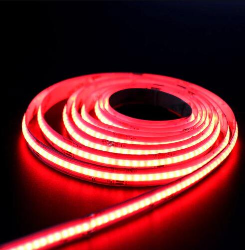 Multi-colors FCOB LED Strip 16.4FT/5M Dot Free 576LEDs/M 14W/M 12V RGB LED Light Tape