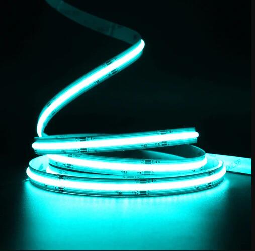 Multi-colors FCOB LED Strip 16.4FT/5M Dot Free 576LEDs/M 14W/M 12V RGB LED Light Tape