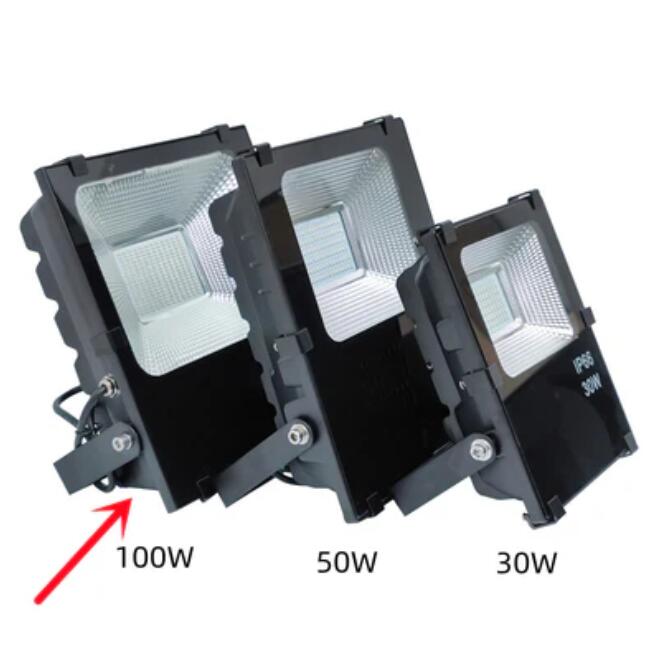 DMX512 RGB LED Flood Light 100W AC110-220V Outdoor IP66 LED WallWasher BLACK Aluminum Case Tempering Glass Cover High Lumen Security Light,Tunnel Spotlight Garden Landscape Lawn Lamp