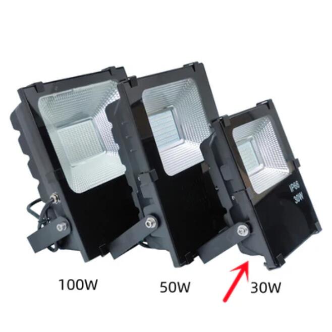 DMX512 RGB LED Flood Light 30W AC110-220V Outdoor IP66 LED WallWasher BLACK Aluminum Case Tempering Glass Cover High Lumen Security Light,Tunnel Spotlight Garden Landscape Lawn Lamp