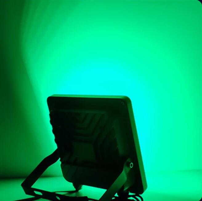 DMX512 RGB LED Flood Light 50W AC110-220V Outdoor IP66 LED WallWasher GREY Aluminum Case Tempering Glass Cover High Lumen Security Light Garden Landscape Lawn Lamp