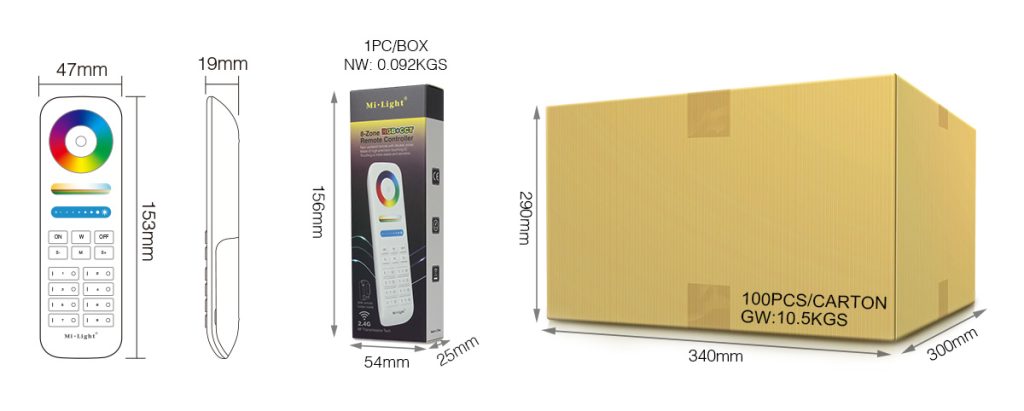 FUT089 8-Zone RGB+CCT Remote