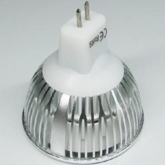 4Pack 3W(3x1W) 12V AC/DC LED Spotlight MR16 LED Bulb Light GU5.3 Bi-Pin Base Aluminum Housing 30° Beam Angle