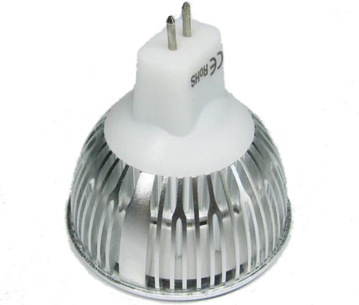 4Pack 3W(3x1W) 12V AC/DC LED Spotlight MR16 LED Bulb Light GU5.3 Bi-Pin Base Aluminum Housing 30° Beam Angle