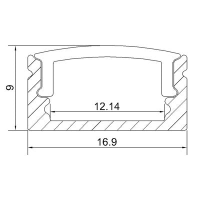 100pcs x 2.5 Meter 98.4â€œ LED Aluminium Channel 8mm Recessed U Type LED Aluminum Channel LED Profile Inside Width 12.2mm