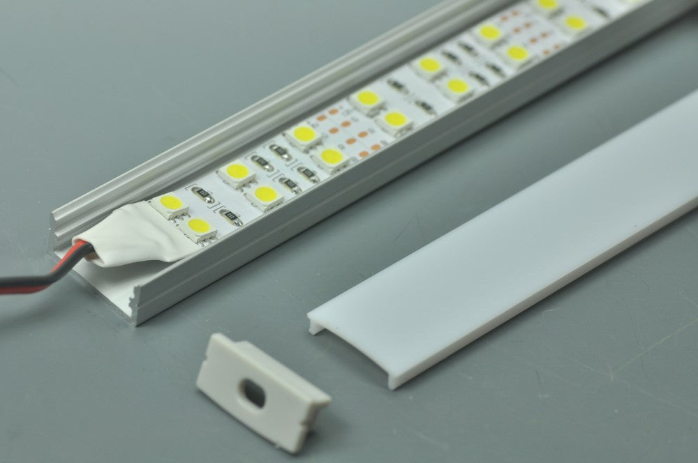2 meter 78.7" LED U Double 5050 Strip Aluminium Channel PB-AP-GL-014  10 mm(H) x 20 mm(W) For Max Recessed 20mm Strip Light LED Profile ssed 10mm Strip Light LED Profile