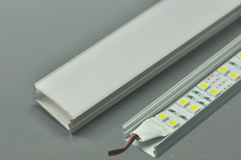 1.5 meter 59" LED U Double 5050 Strip Aluminium Channel PB-AP-GL-014  10 mm(H) x 20 mm(W) For Max Recessed 20mm Strip Light LED Profile ssed 10mm Strip Light LED Profile