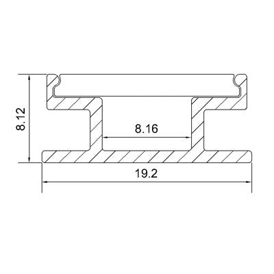 Floor LED Aluminium Recessed  Channel 1 meter(39.4inch)  LED Profile