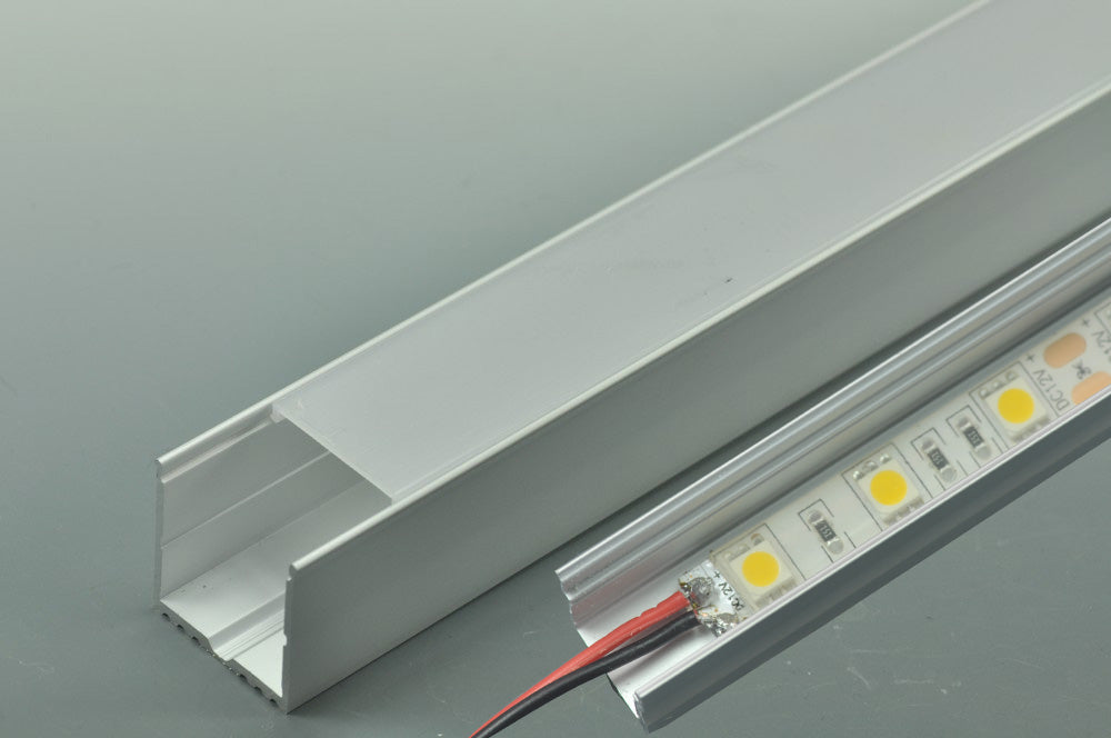 Super Width 35mm LED Aluminium Extrusion Recessed LED Aluminum Channel 1 meter(39.4inch)  LED Profile