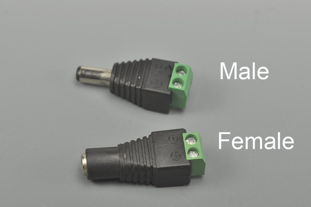 Easy Connector female male For LED Strip Light 3528 /5050 connect dc Adapter Power Supply