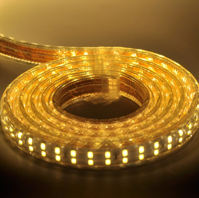 Double Row SMD 2835  AC 110V Strip 220V Strip 240V Strip Light 12MM 120LED 1M 5050 Single Color High Voltage Rope Light(1-100meters)